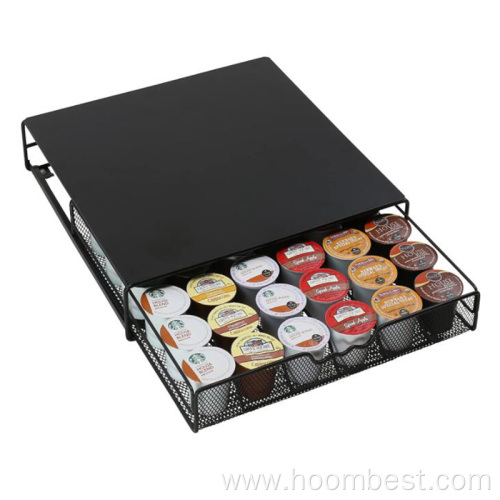 Metal Rotating K-cup Storage Drawer Holder